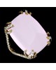 30.37ct Rose Quartz and 1.07ctw Pave Diamond Ring in 18K Rose Gold